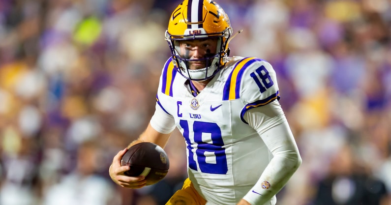 LSU QB Garrett Nussmeier (Photo: © SCOTT CLAUSE / USATODAY Network / USA TODAY NETWORK via Imagn Images)